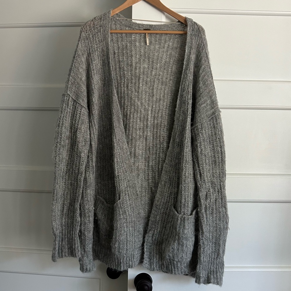 Free People Gray Cardigan
